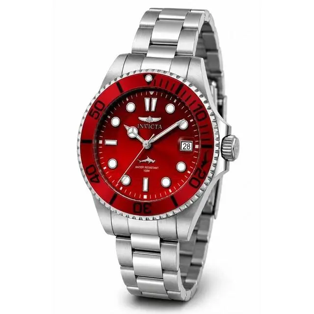 Pro Diver Women`s Watch 34mm Red Dial Stainless Steel 50923 by Invicta