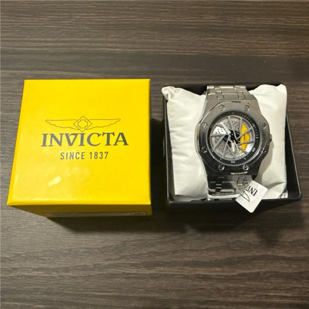 Steal Deal  Speedway Rim 69487 42mm Steel Men’s Watch by Invicta