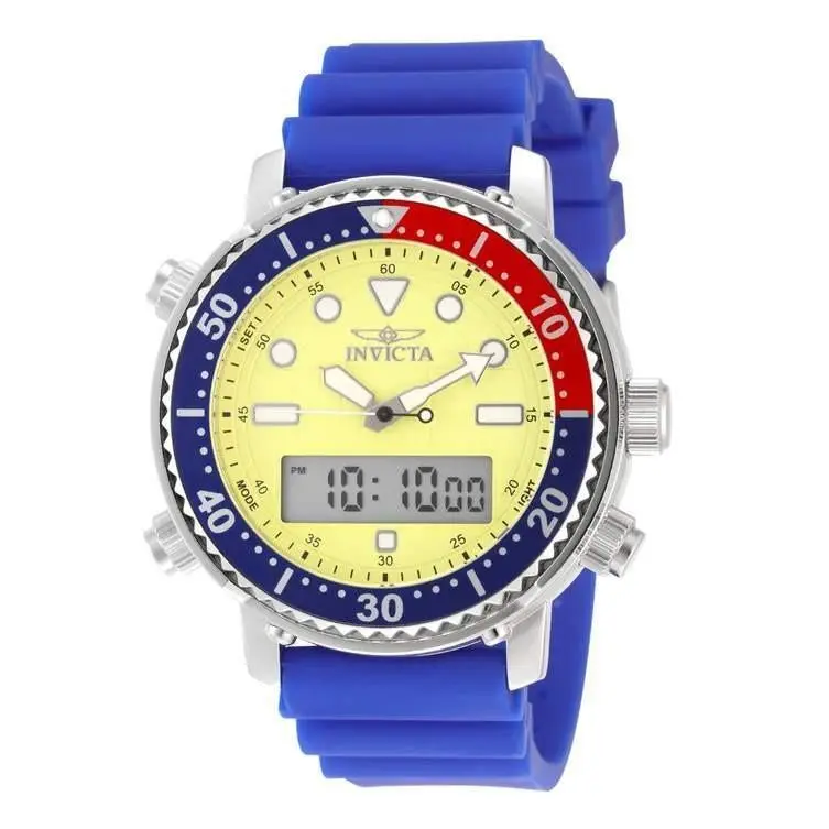 Invicta Pro Diver Digiquartz Men`s Watch - 46.5mm Blue 49449