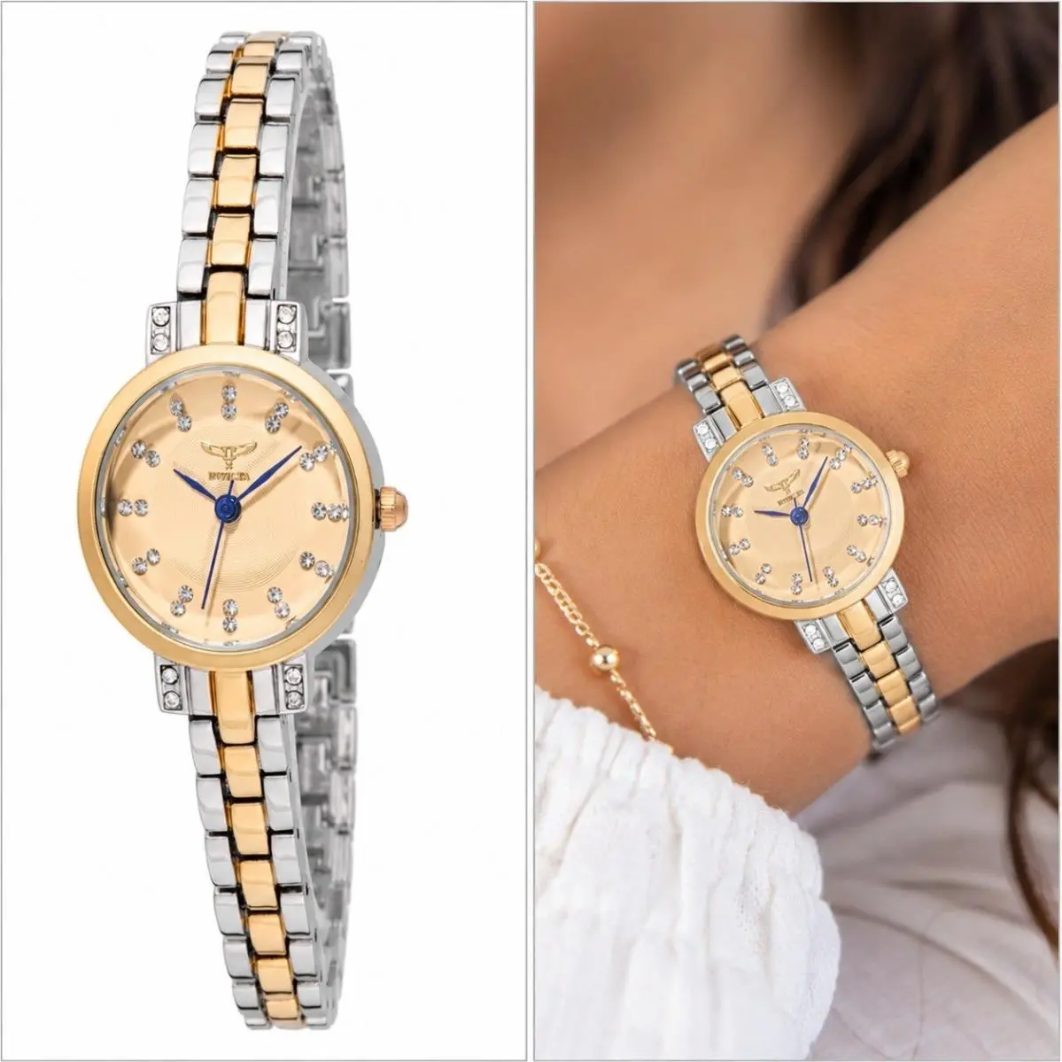 Angel I  Women`s Watch - 25mm Gold Steel 69068 by Invicta