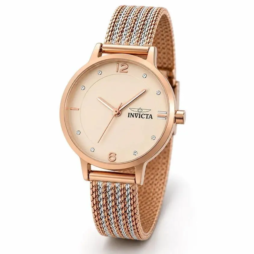 Angel Women`s Watch - 31mm Rose Gold Silver 70289 Two Tone by Invicta