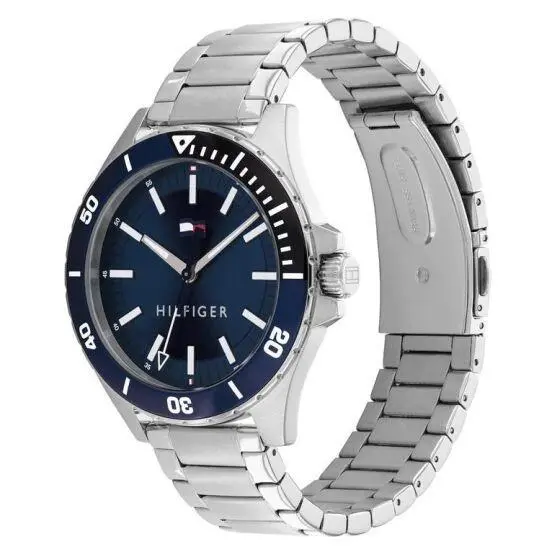 Logan Blue Dial Stainless Steel Men’s Watch – 1792012 by Tommy Hilfiger