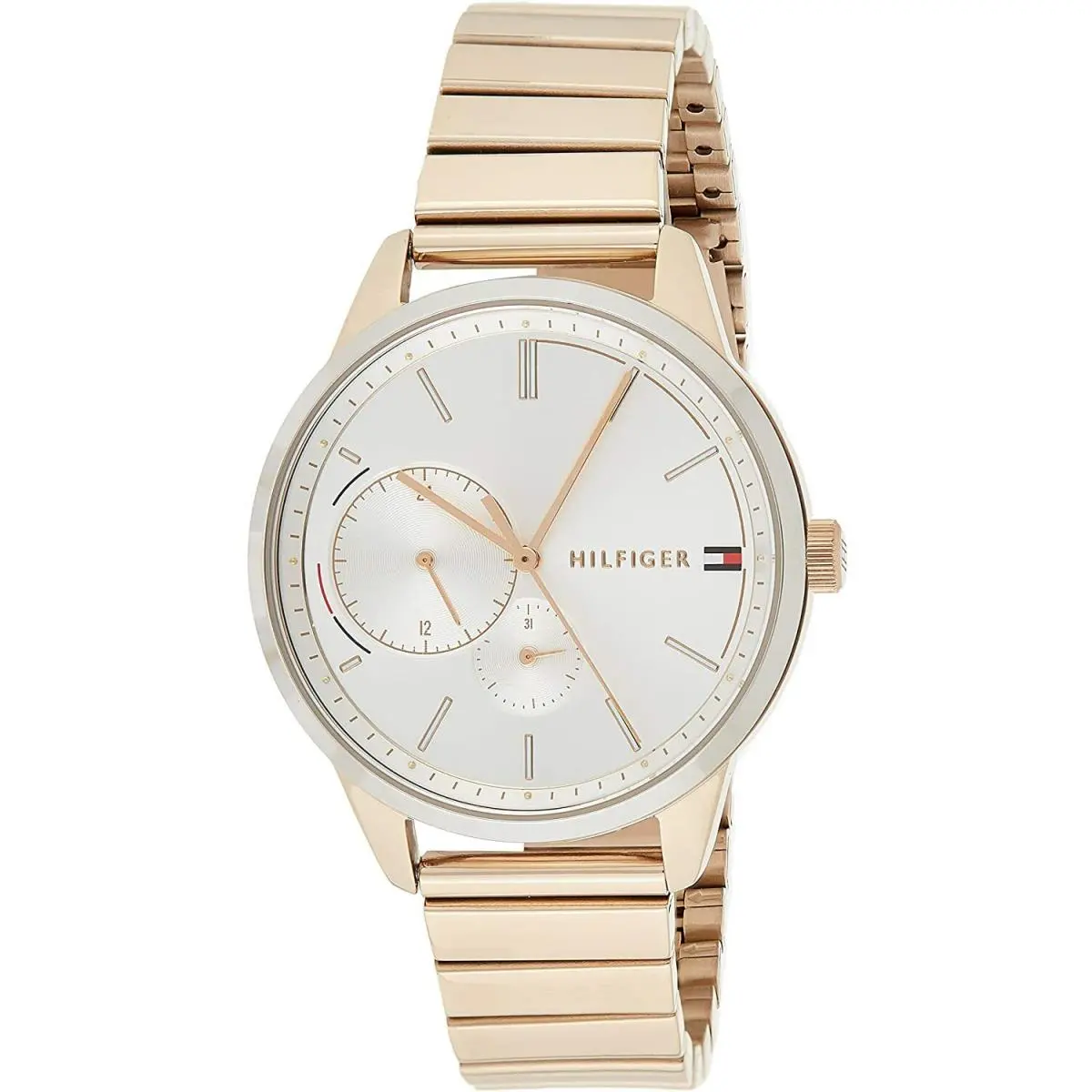 Women`s Watch Rose Gold Pink Stainless Steel Band 1782021 by Tommy Hilfiger