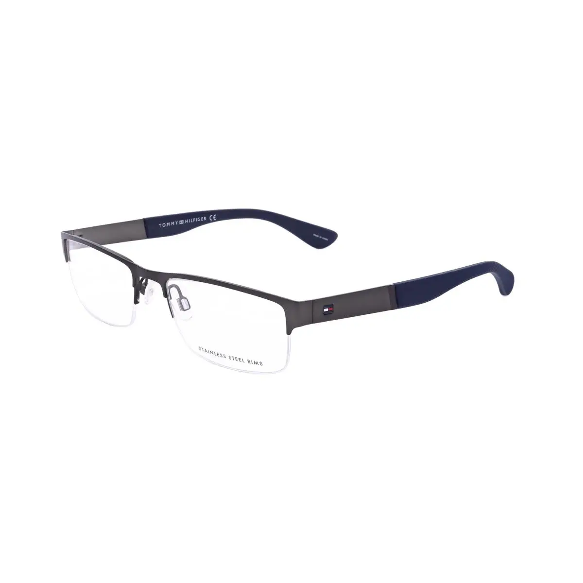 Tommy Hilfiger Men`s 52mm Matte Dark Ruthenium Eyeglasses TH1524-R80-52