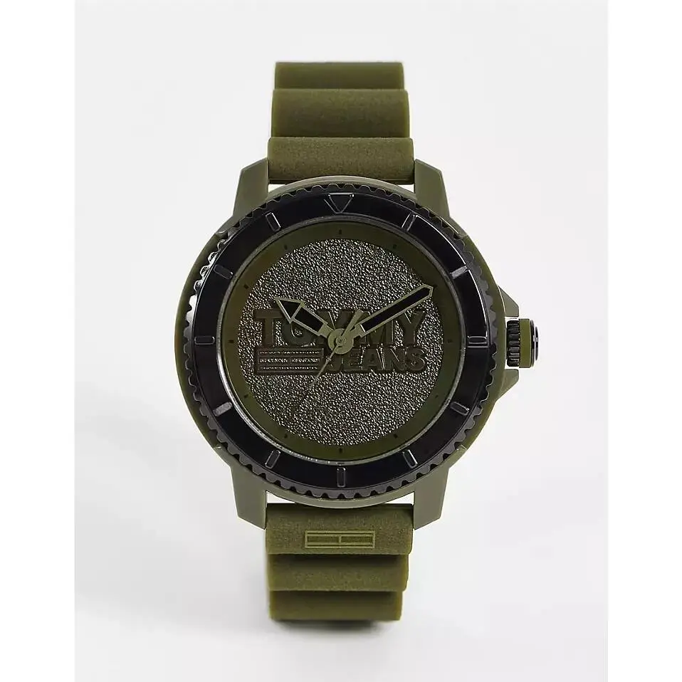 Gents Tommy Jeans Tokyo Watch 1792002 - Dial: Green, Band: Green, Bezel: Black