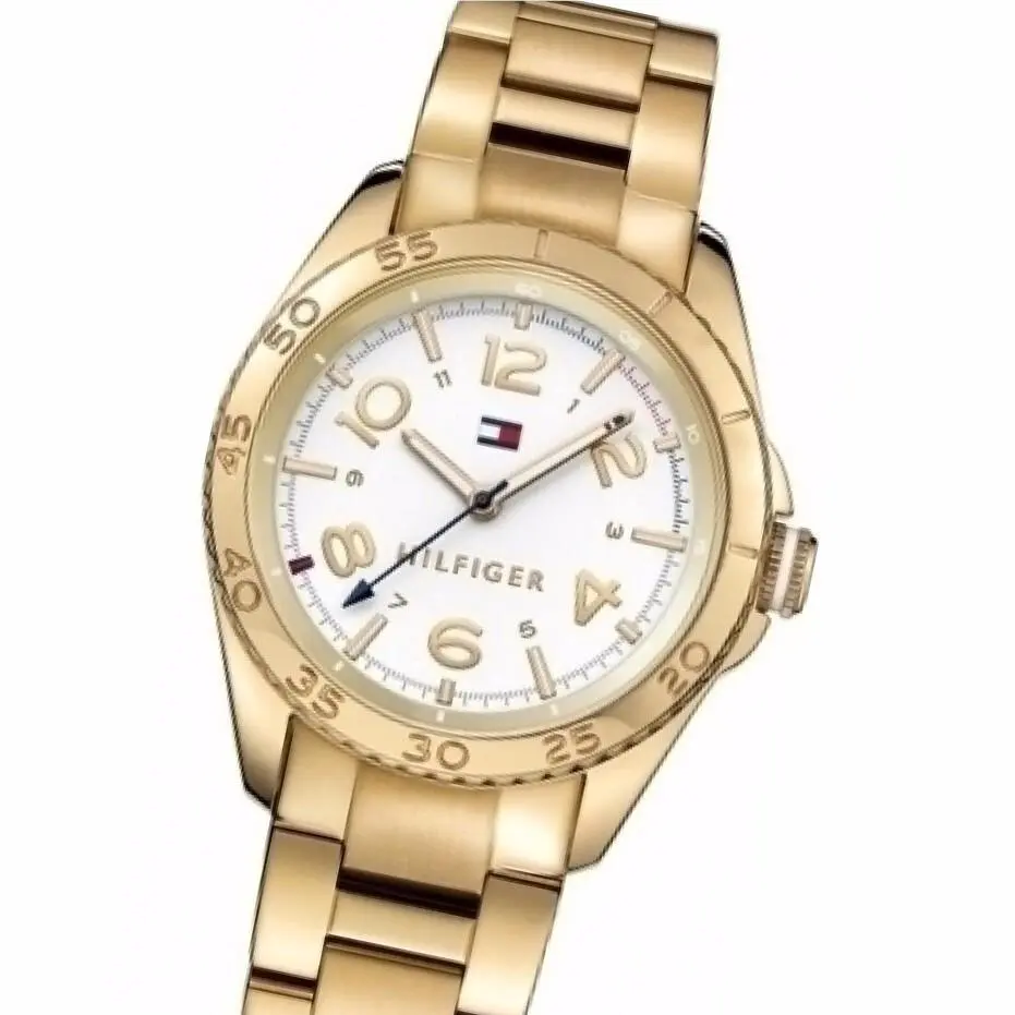 Women`s Silver Dial Gold Bracelet Watch 1781638 by Tommy Hilfiger