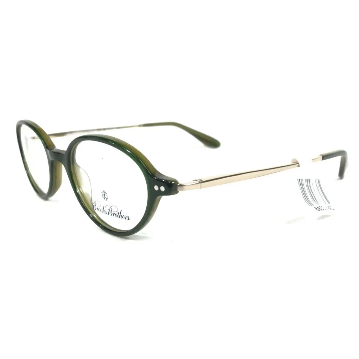Brothers B.B.688 5275 Eyeglasses Frames Clear Green Gold Round 47-19-145 by Brooks