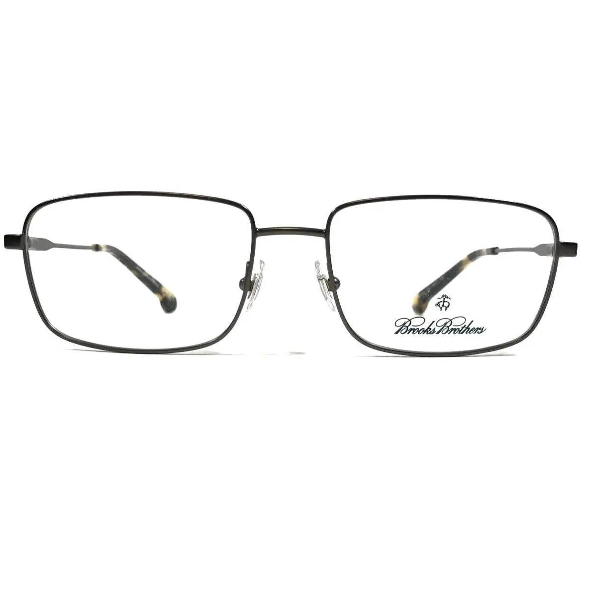 Brothers Eyeglasses Frames BB1034 1512 Grey Square Wire Rim 55-17-145 by Brooks