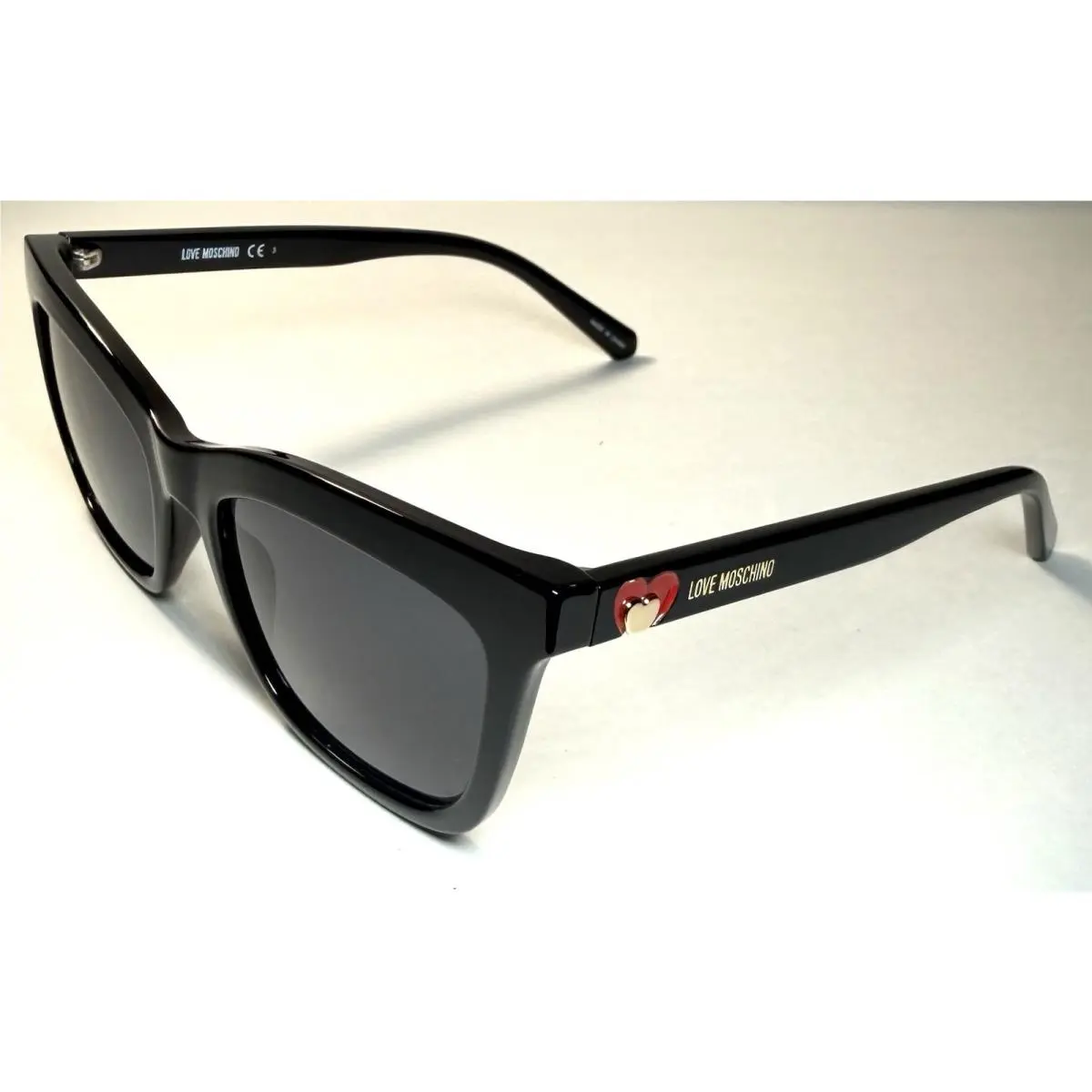 Love  Black Heart MOL057 Sunglasses + Case by Moschino