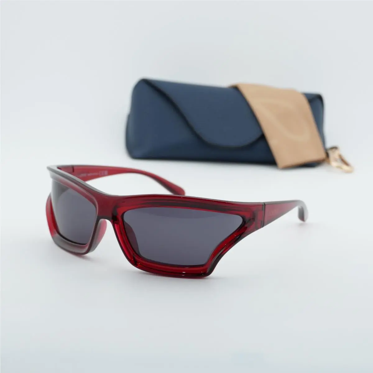 Loewe LW40143U 66A Shiny Red/grey 70-17-115 Sunglasses