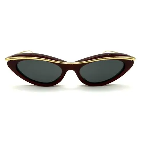 LW40166I LW 40166I 66A Burgundy/gold Sunglasses 51-17-140 by Loewe
