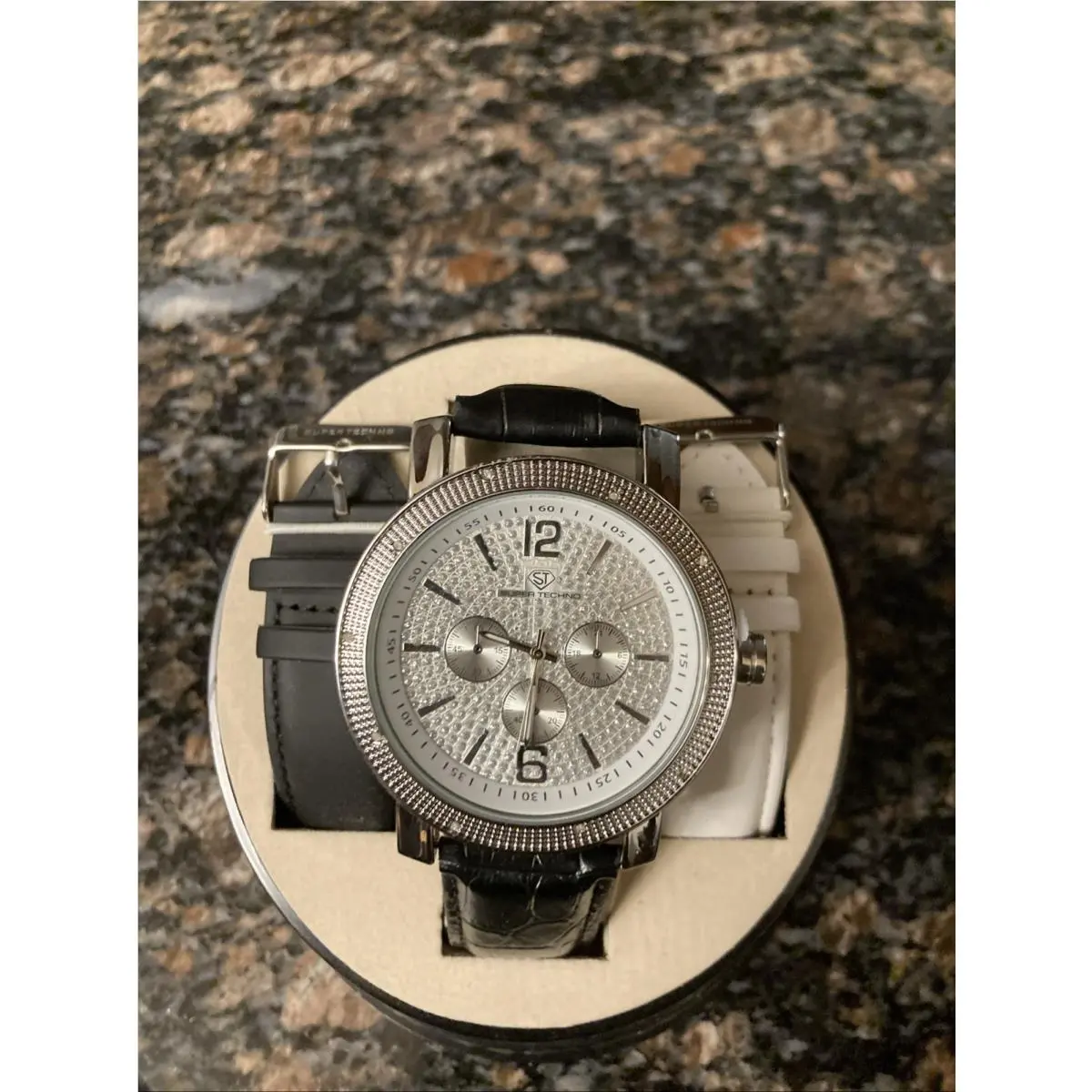 Technomarine Techno Super Techno Woman’s Diamond 0.10 Ct Watch 3 Bands Included by TechnoMarine