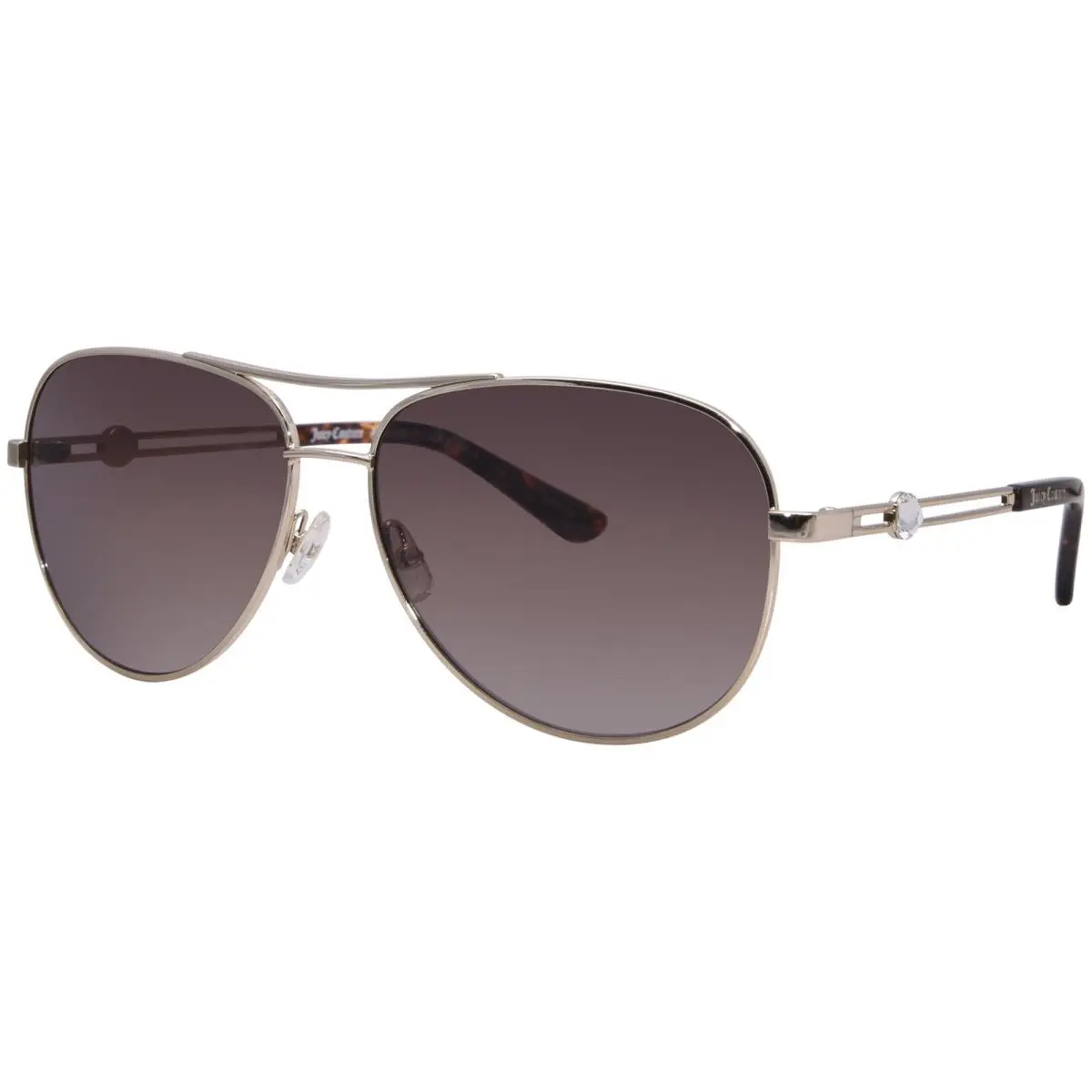 JU-616/G/S 3YGHA Sunglasses Women`s Gold/brown Gradient Pilot 57mm by Juicy Couture