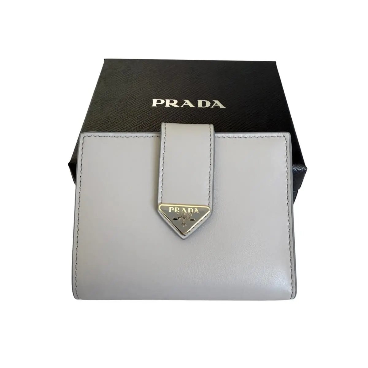 Granito Soft Grain Leather Bifold Wallet 1MV204 Plaque Logo Made in Italy by Prada