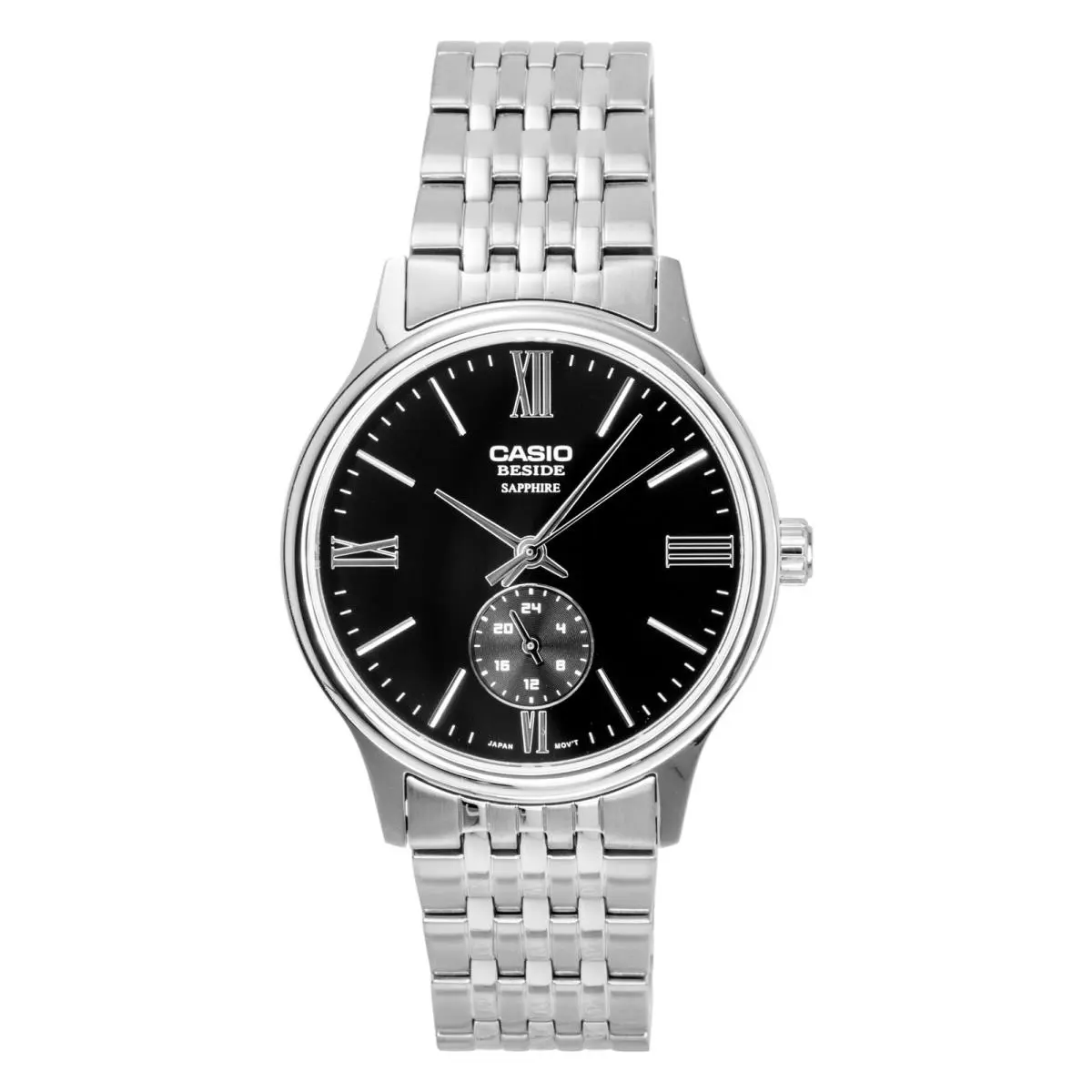 Casio Beside Analog Stainless Steel Black Dial Quartz BMS-100D-1AV Men`s Watch