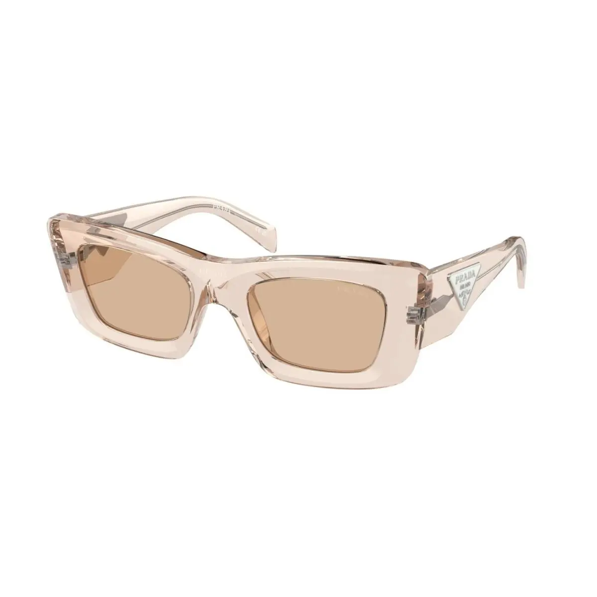 Sunglasses Spr 13Z 19M-4I2 Transparent Beige Light Brown Tint with Case by Prada