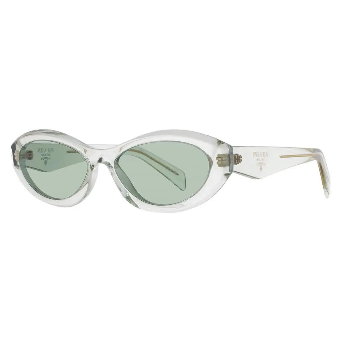 Prada Green Oval Ladies Sunglasses PR 26ZS 14R20E 55 PR 26ZS 14R20E 55
