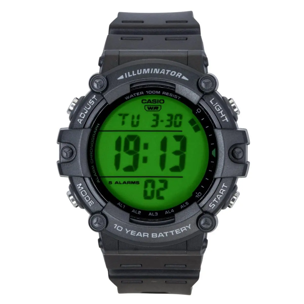 Multifunctional Digital Resin Strap Quartz AE-1500WHC-1AV 100M Men`s Watch by Casio