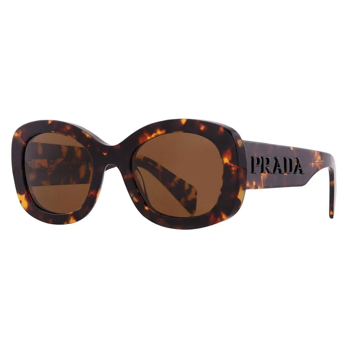 Brown Oval Ladies Sunglasses PR A13S VAU01T 54 PR A13S VAU01T 54 by Prada