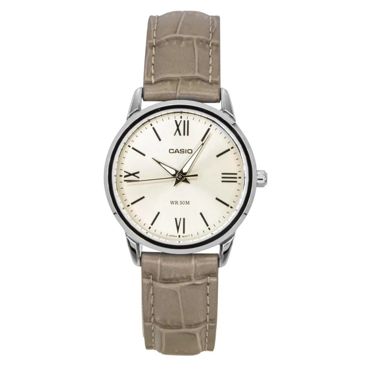 Analog Leather Strap Gold Dial Quartz LTP-1303LL-7AV Women`s Watch by Casio