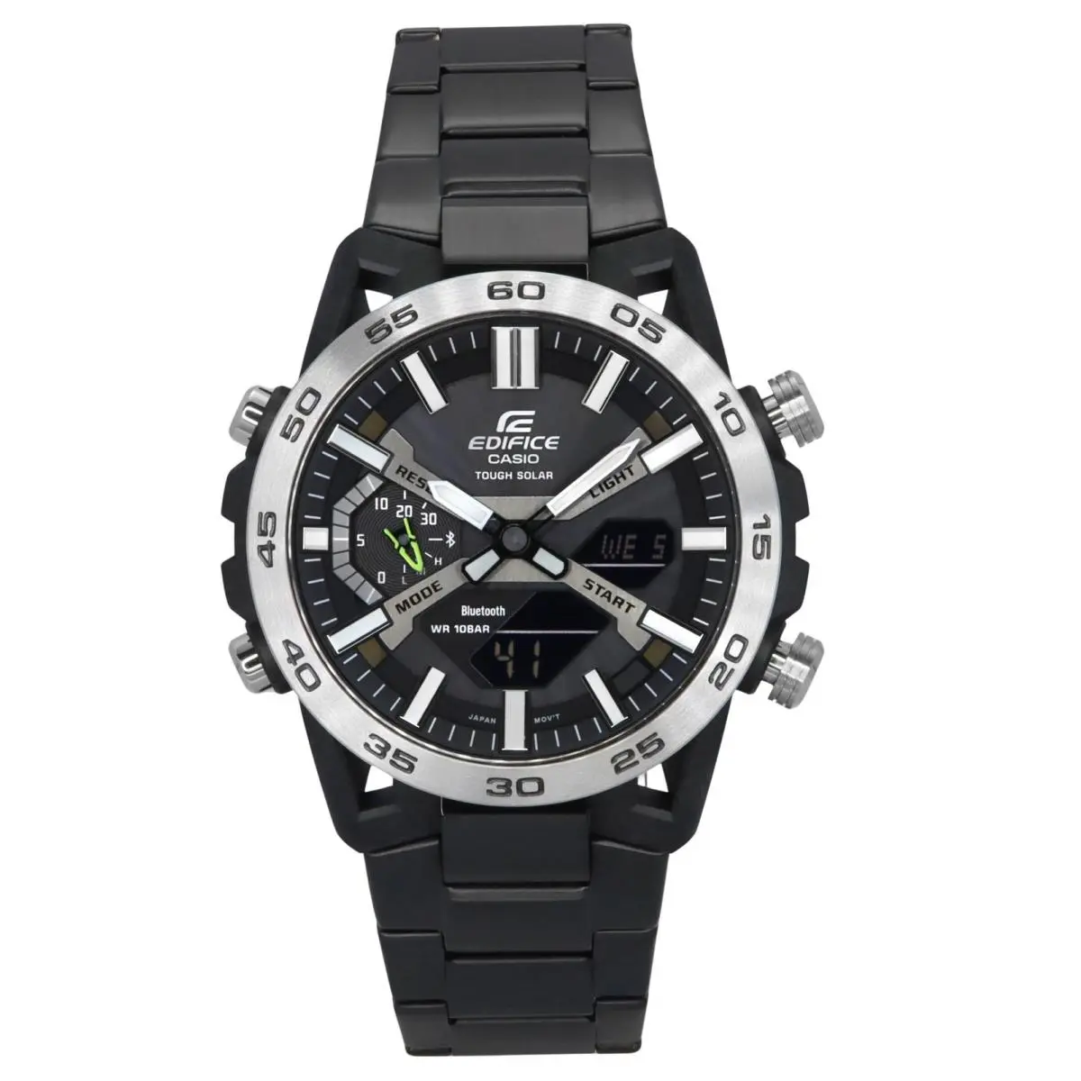 Edifice Black Dial Tough Solar Sports 100M Men`s Watch ECB-2000DD-1A by Casio
