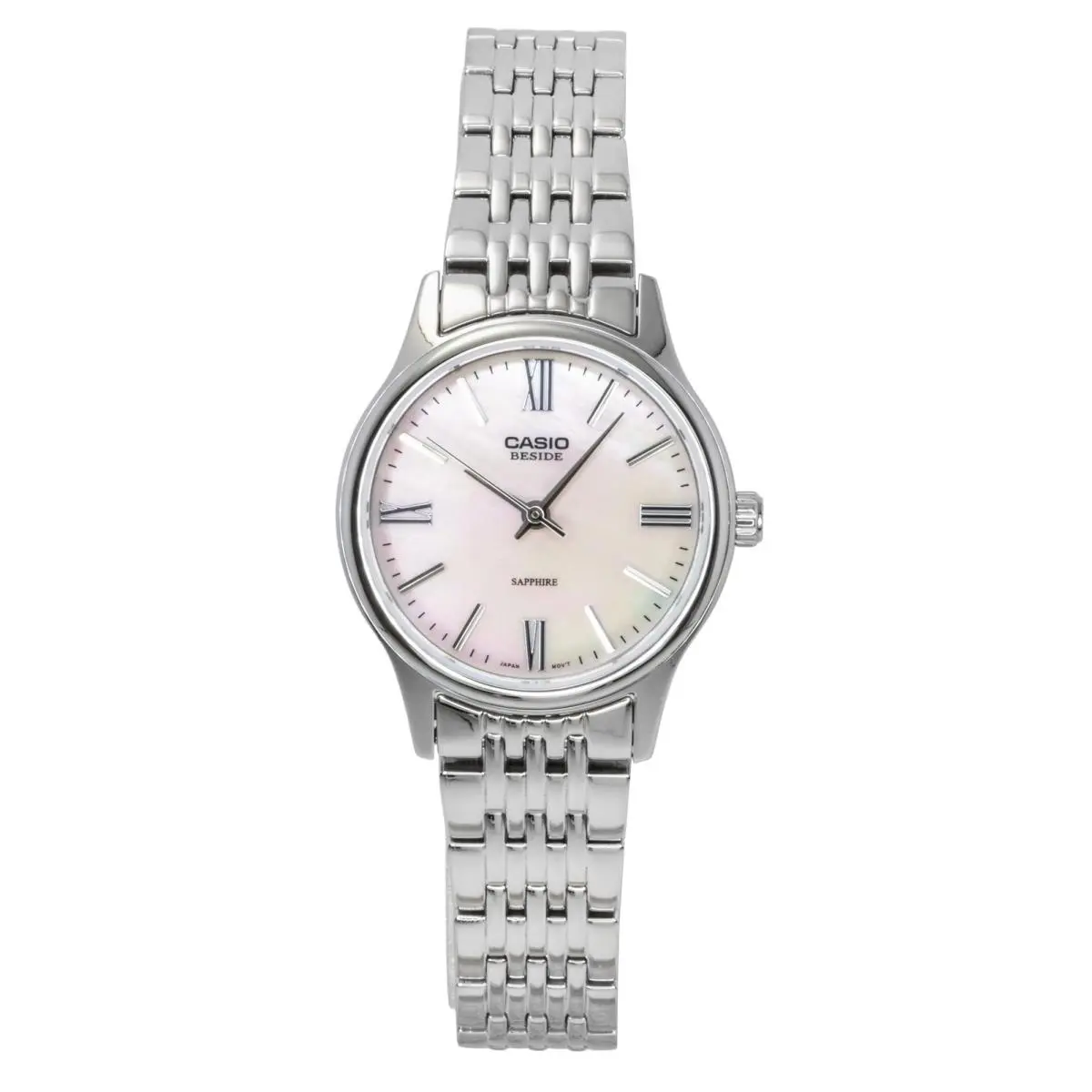 Beside Pink Mother of Pearl Dial Quartz BLS-100DS-4AV Women`s Ladies Watch by Casio