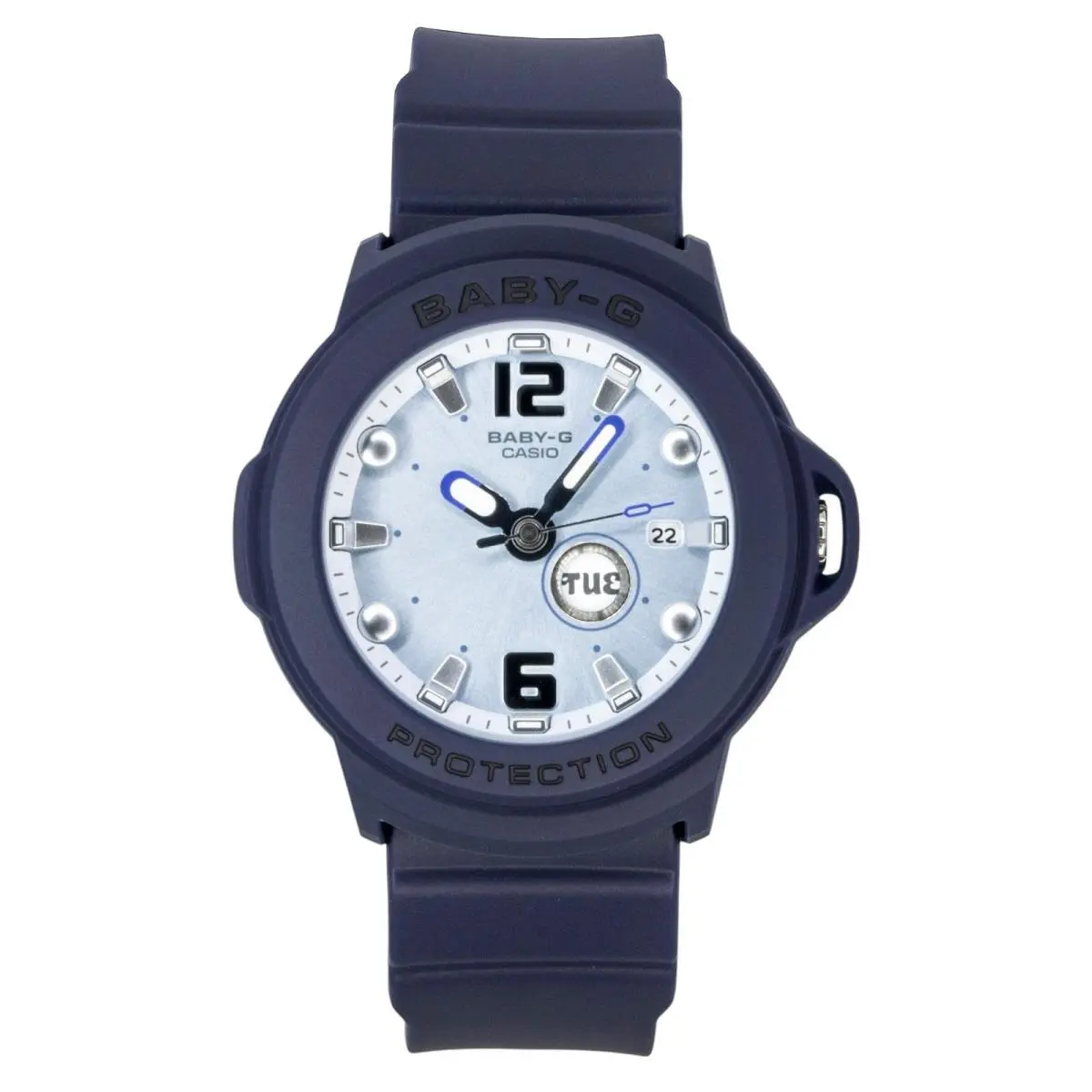 Baby-g Light Blue Dial Quartz Casual 100M Women`s Ladies Watch BGA-15K-2A by Casio