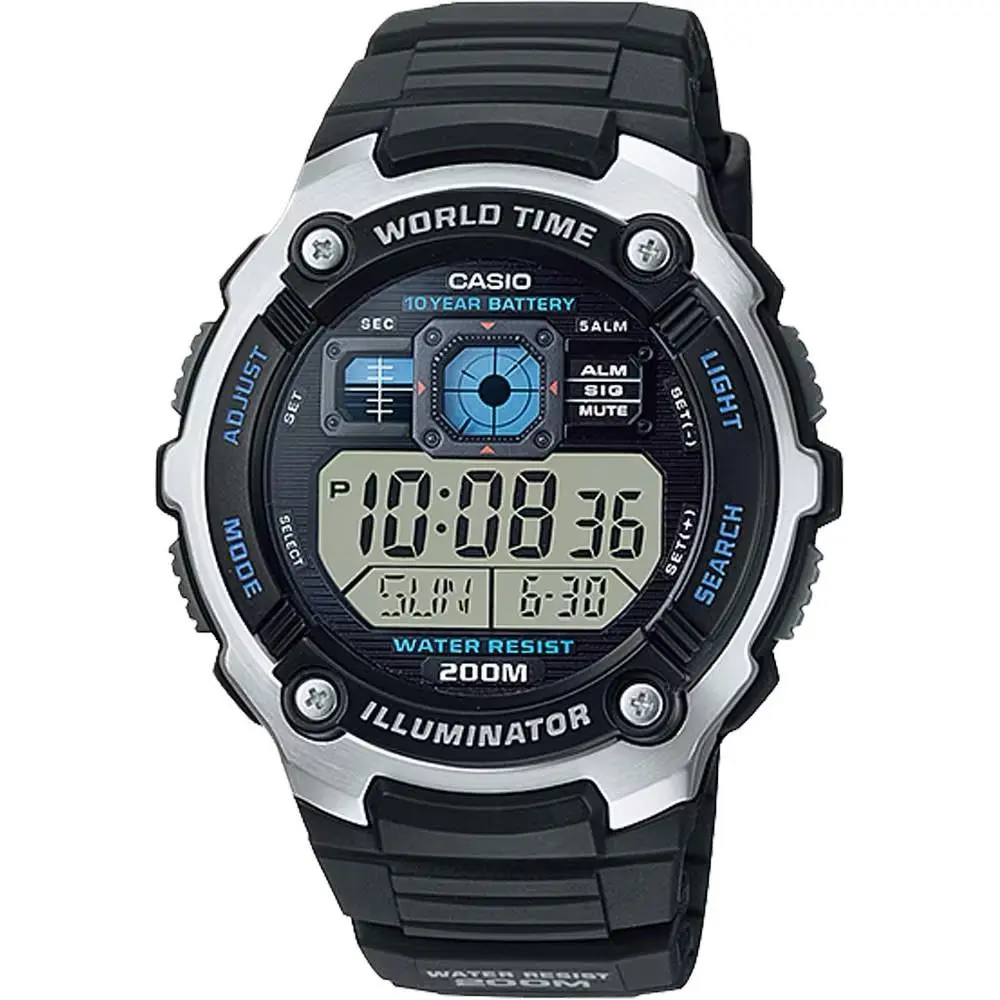 Men’s Digital Watch with Black Dial - AE-2000W-1AV by Casio