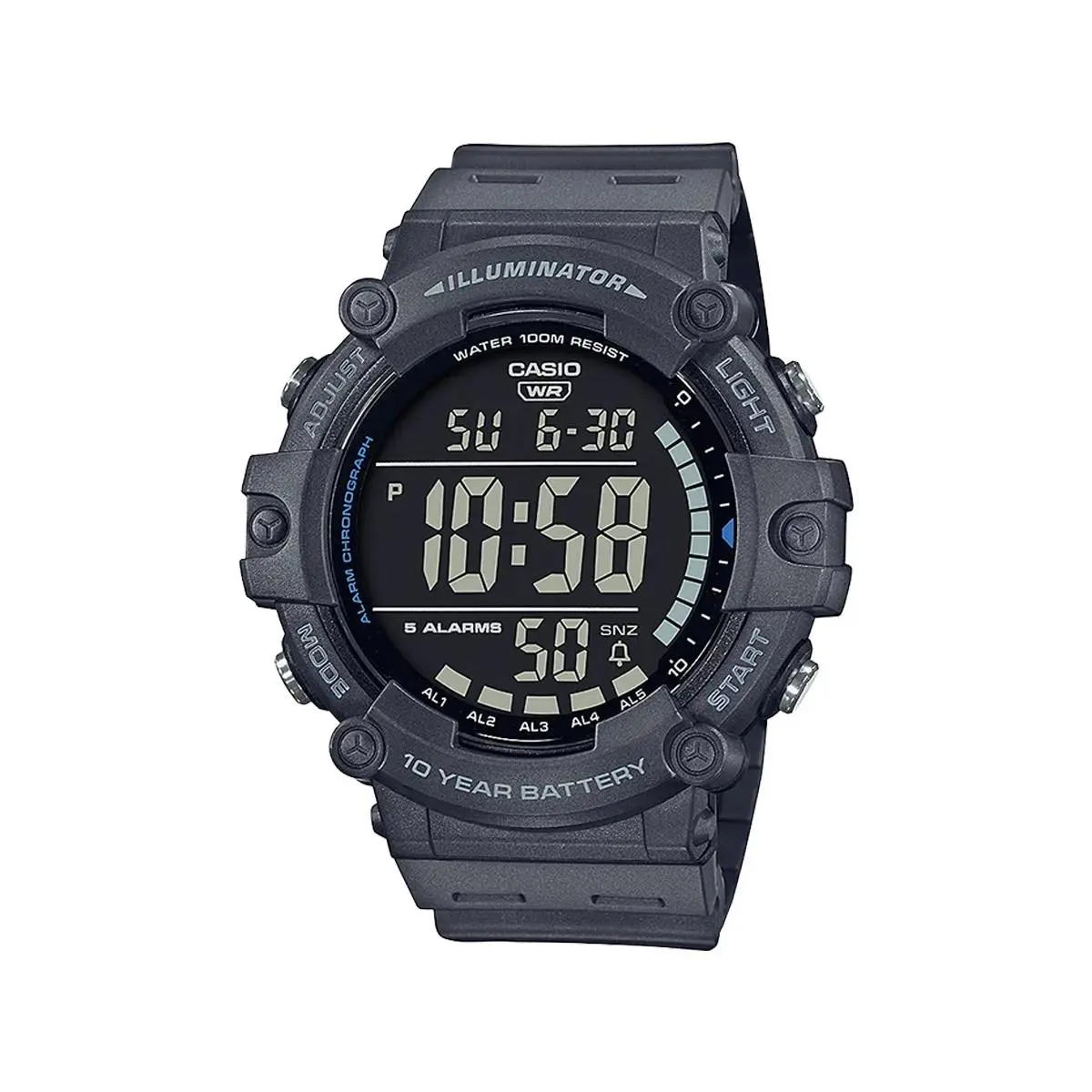 Casio Men`s Quartz Resin Strap Black 27.63 Digital Wrist Watch AE-1500WH-8BVCF