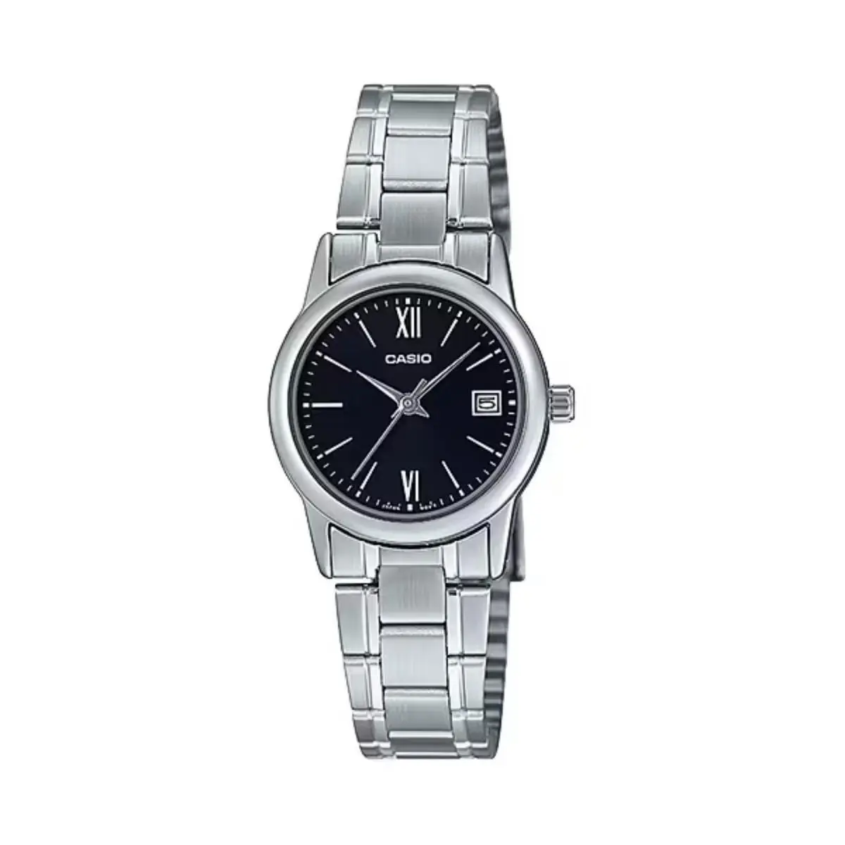 Women’s Black Dial Analog Watch with Steel Bracelet - LTP-V002D-1B3UDF by Casio