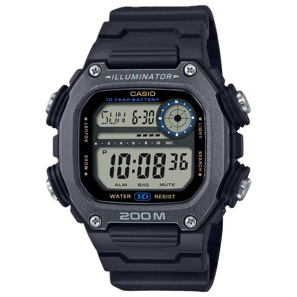Casio Men`s Heavy-duty Digital Sport Watch with Black Dial - DW-291HX-1AV