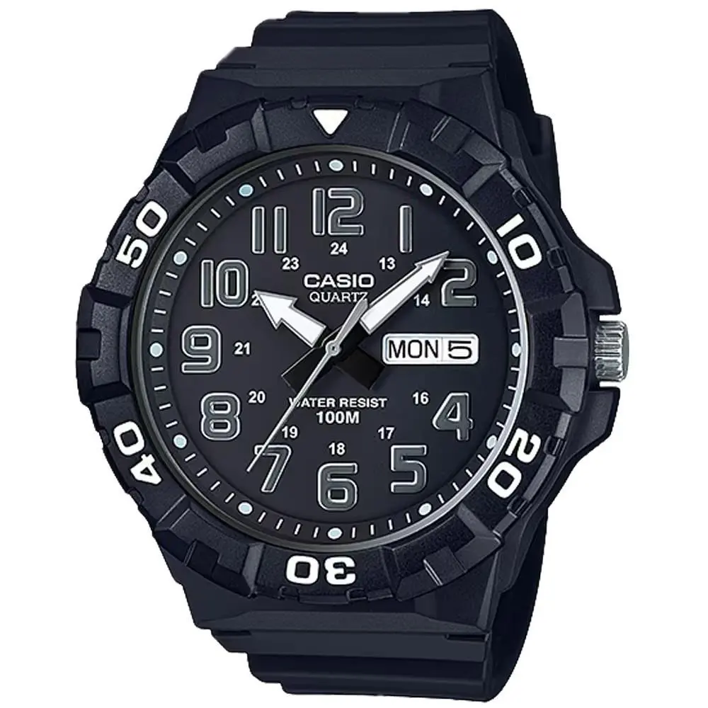 Casio Men`s Oversized Sport Watch with Black Dial - MRW-210H-1AV
