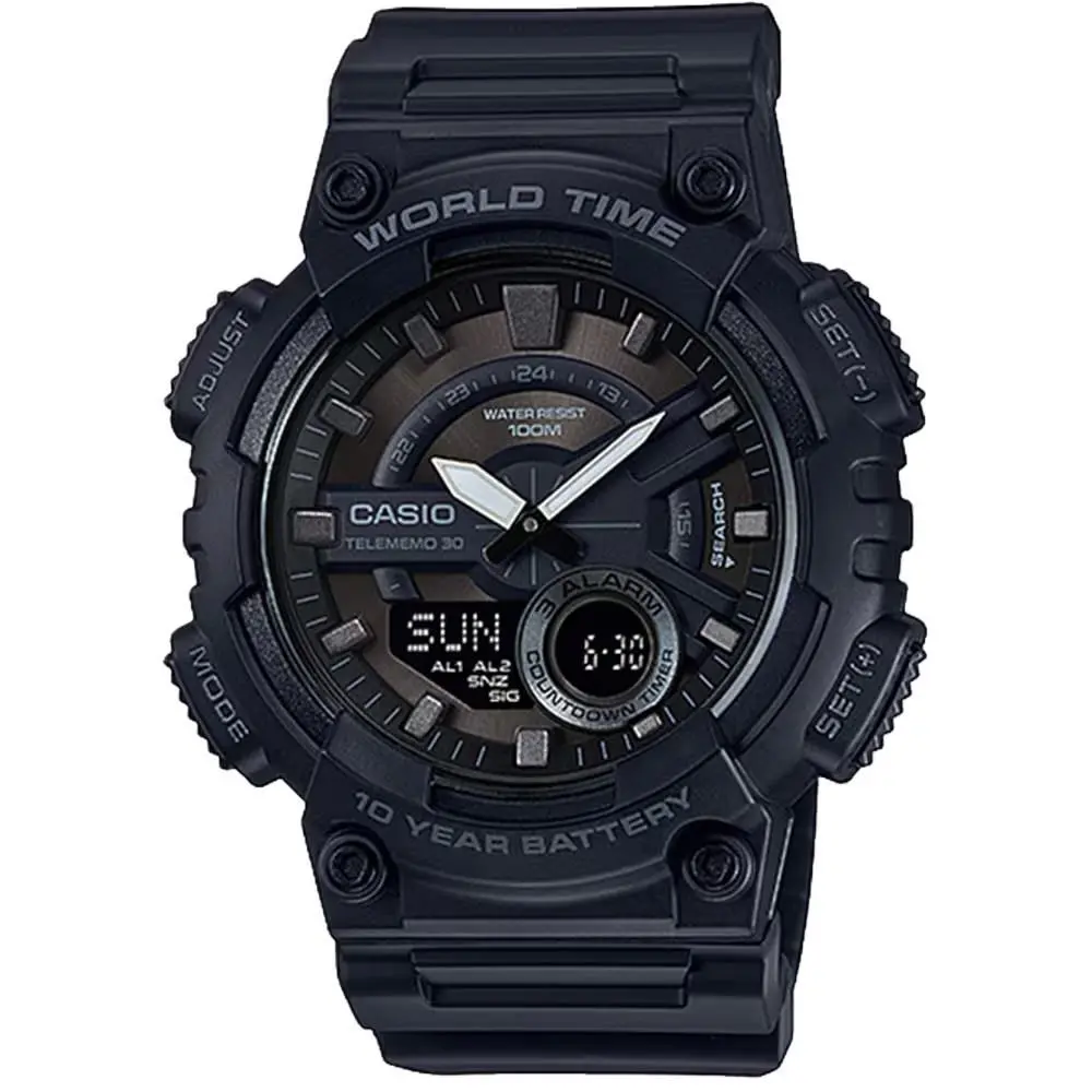 Men’s Stealth Black Analog-digital Watch - AEQ-110W-1BV by Casio