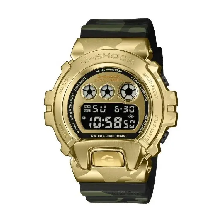 Casio G-shock GM6900CMG-3 Camo and Gold Camouflage Digital Men Wrist Watch