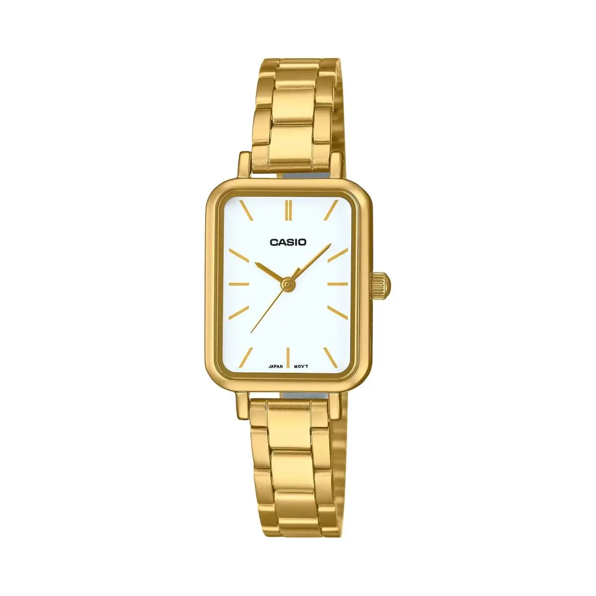 Women’s Gold Analog Watch White Dial Steel Bracelet - LTP-V009G-7EUDF by Casio