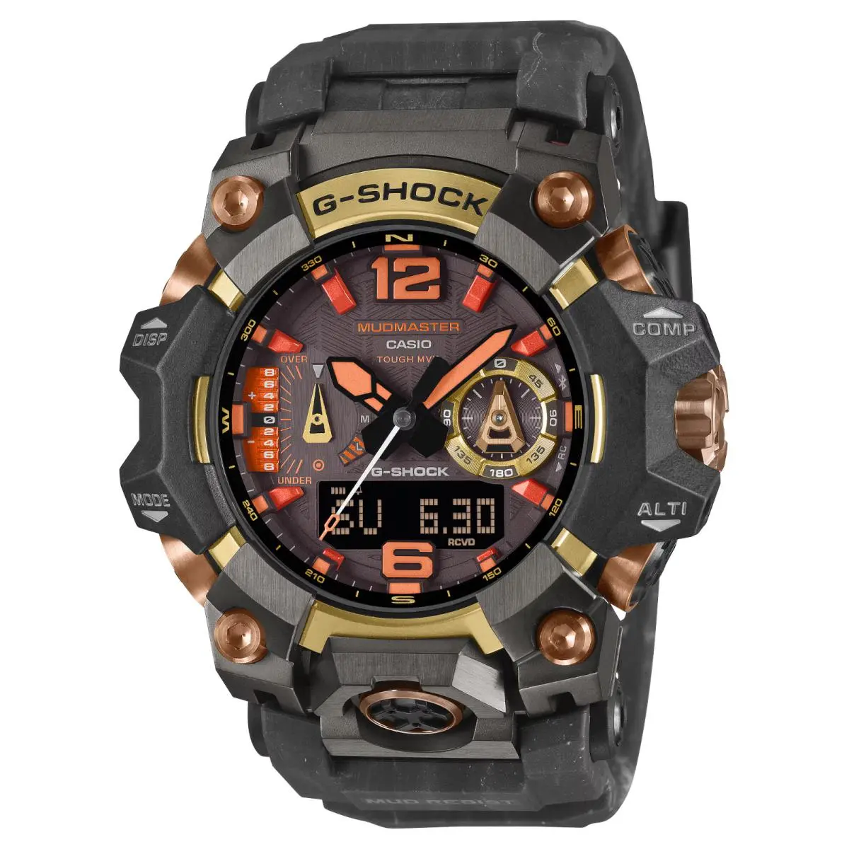 Casio G-shock Mudmaster Magma Gold Resin Band Watch GWGB1000MG19 - Band: Black