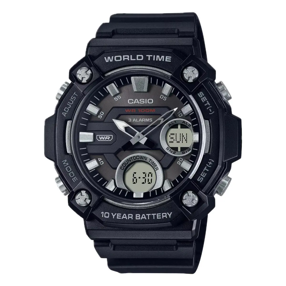 Casio Men`s Analog-digital Sport Watch with Black Dial - AEQ-120W-1AVCF