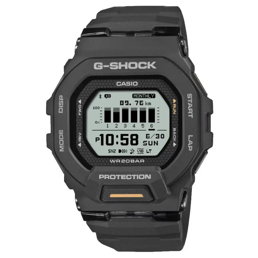 G-shock Distance Tracker Digital Black Resin Watch GBD-200-1A1 by Casio