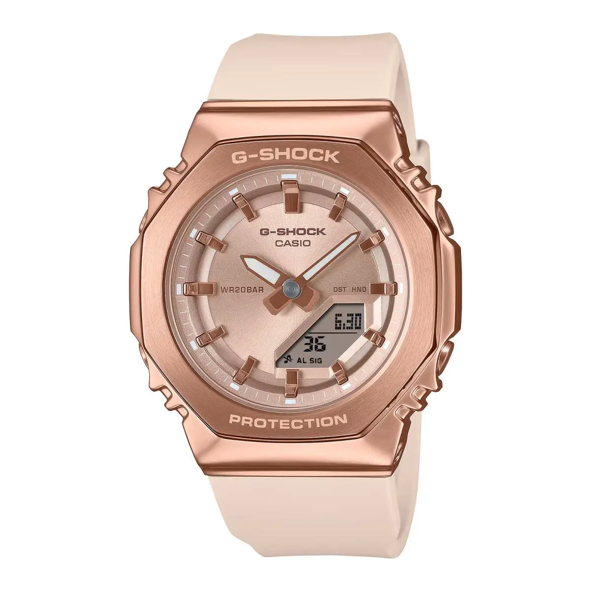G-shock GM-S2110PG-4A Metal Case Analog Digital Women Watch by Casio
