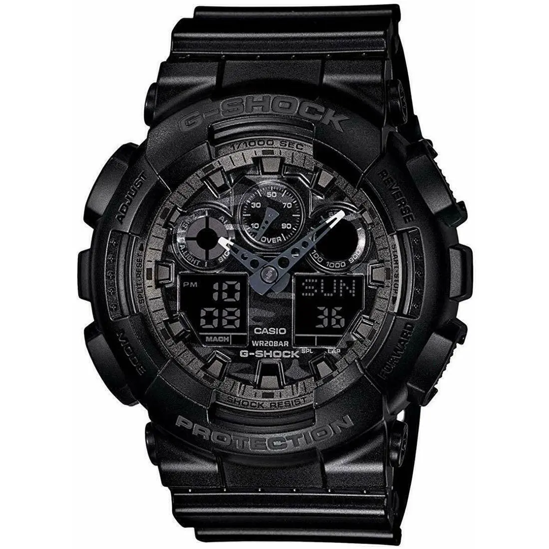 Casio Watch G-shock Camouflage Dial Series GA100CF-1A Men`s Black