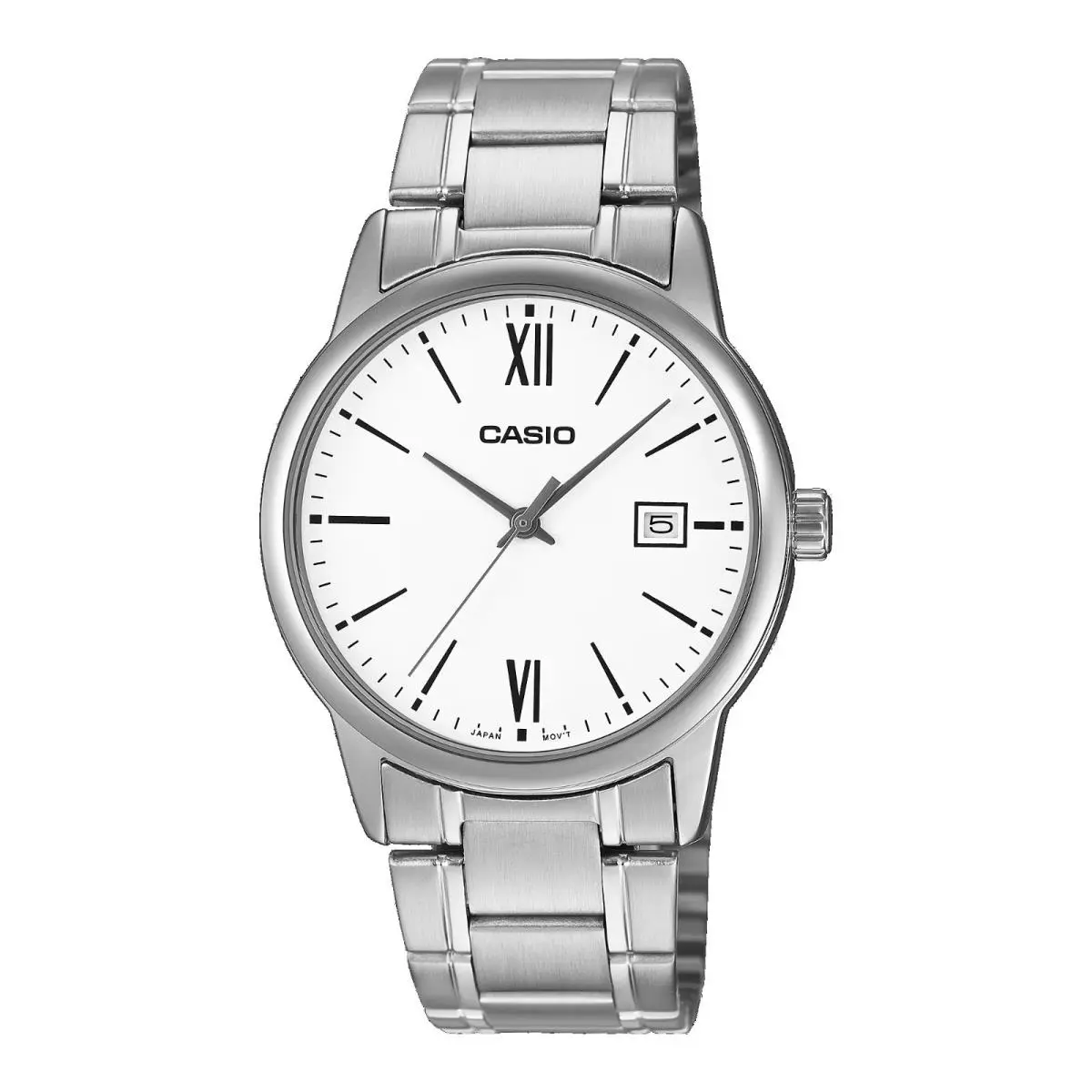 Casio MTP-V002D-7B3 Men`s Standard Stainless Steel White Dial Date Watch