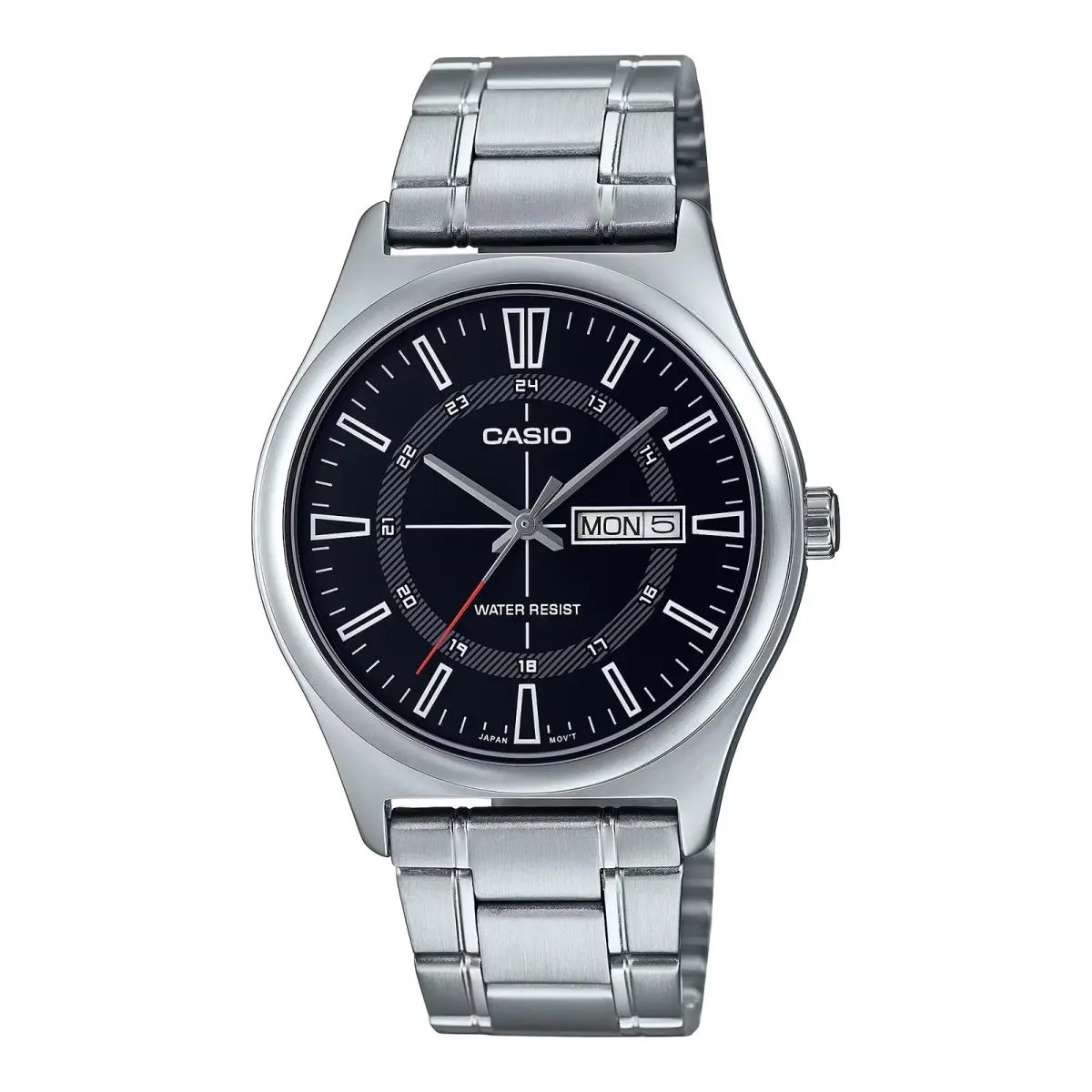 Men’s Day Date Analog Watch with Black Dial - MTP-V006D-1CUDF by Casio