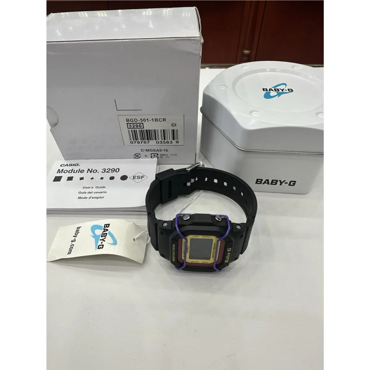 Baby G Watch Digital BGD-501-1BCR Rare Find by Casio