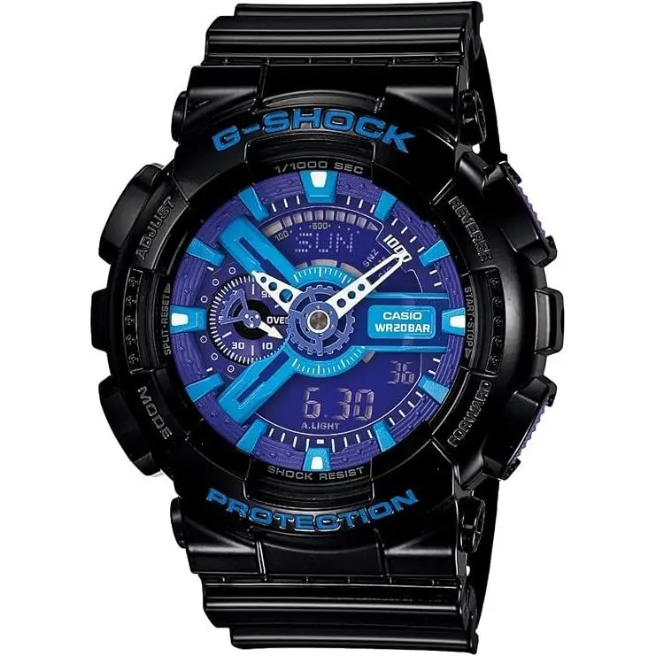G-shock GA110HC-1A 5146 Analog Digital Black Blue Watch by Casio