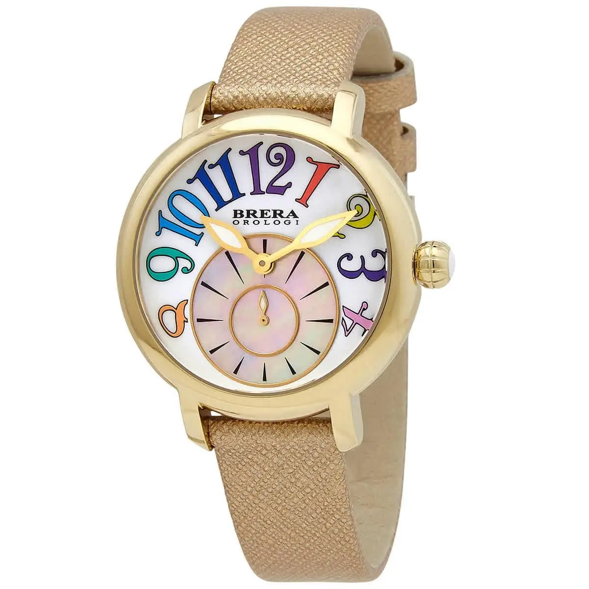 Brera Orologi Valentina Modern Quartz Ladies Watch BRVAMO3803-YGD-SAF by Brera Milano