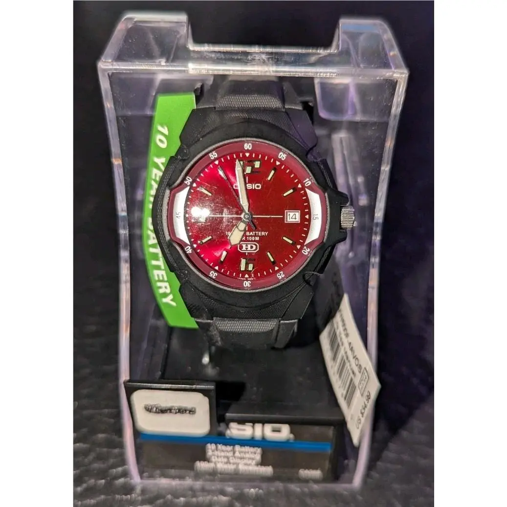 Burgundy MW600F  HD Men’s Watch Date Window Japan by Casio
