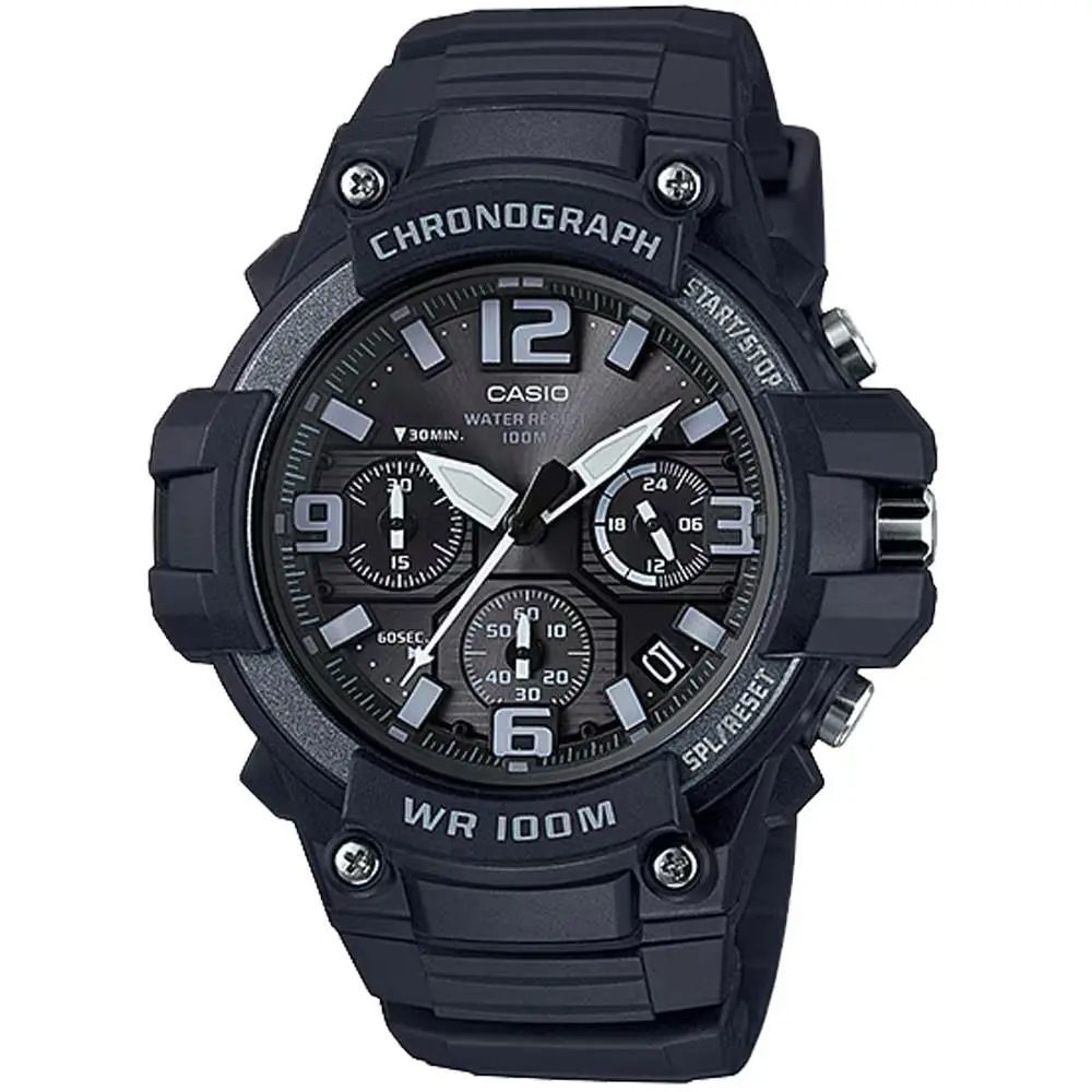 Men`s Chronograph Sport Watch with Black Dial - MCW-100H-1A3V by Casio