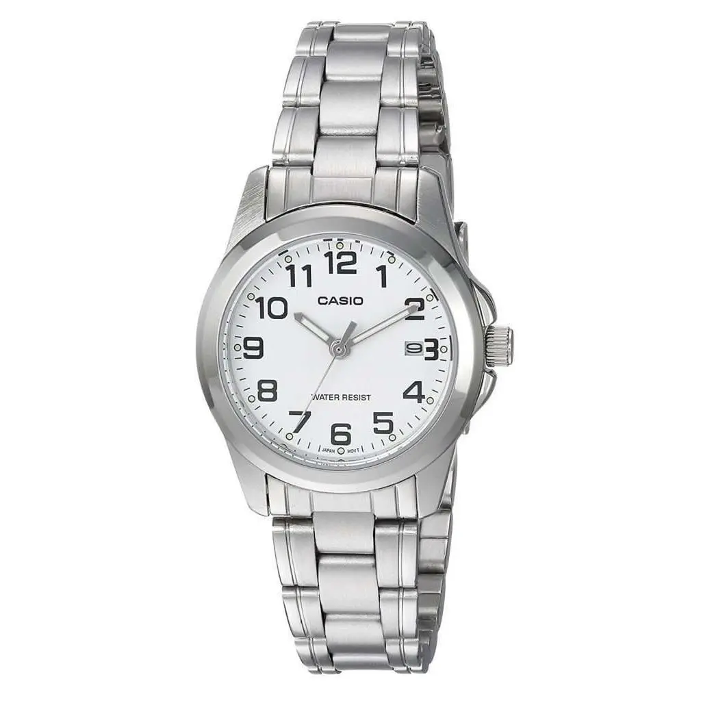 Quartz White Dial Stainless Steel Bracelet Women`s Watch LTP-1215A-7B2DF by Casio
