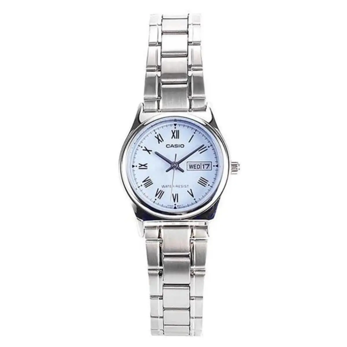 Women’s Blue Dial Day Date Watch with Silver Bracelet - LTP-V006D-2BUDF by Casio