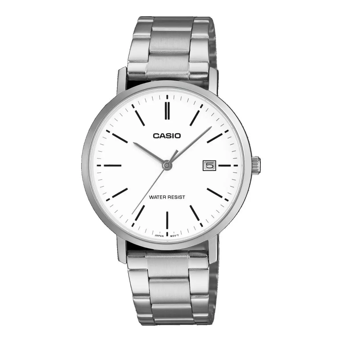 Casio MTP-VT05D-7E Men`s Stainless Steel Minimalistic Blue Dial Date Watch